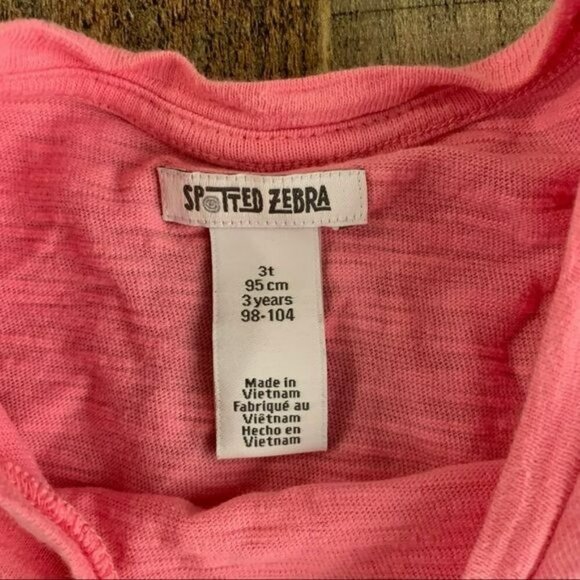 Spotted zebra girls size 3T watermelon sleeveless dress in neon pink and blue - Picture 3 of 6